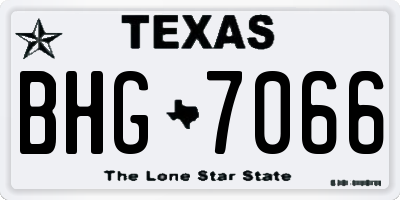 TX license plate BHG7066