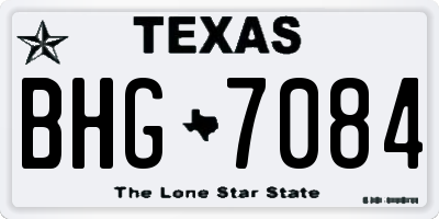 TX license plate BHG7084