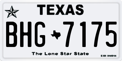 TX license plate BHG7175