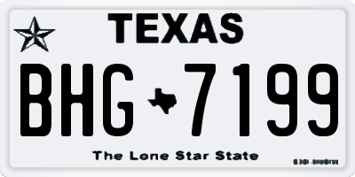TX license plate BHG7199