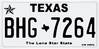 TX license plate BHG7264