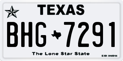 TX license plate BHG7291
