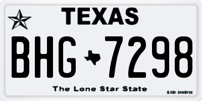 TX license plate BHG7298