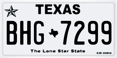 TX license plate BHG7299