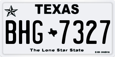 TX license plate BHG7327