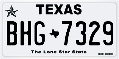 TX license plate BHG7329