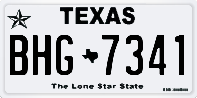 TX license plate BHG7341