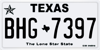 TX license plate BHG7397