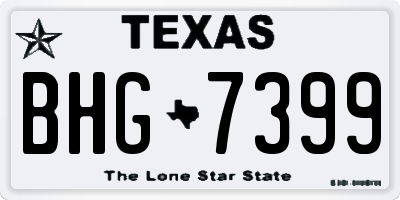 TX license plate BHG7399