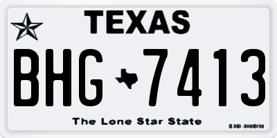 TX license plate BHG7413
