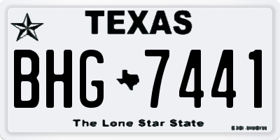 TX license plate BHG7441