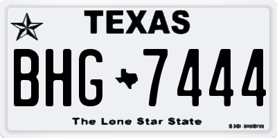 TX license plate BHG7444