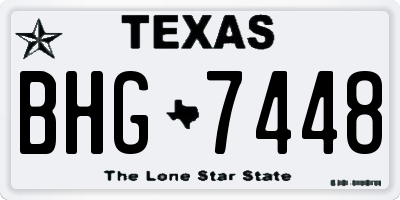 TX license plate BHG7448