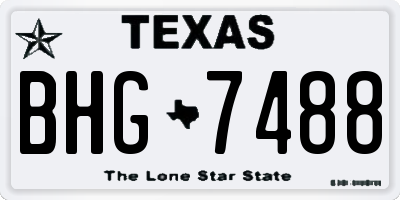 TX license plate BHG7488