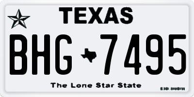 TX license plate BHG7495
