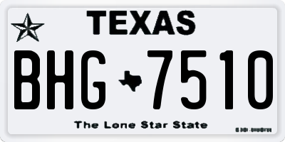 TX license plate BHG7510