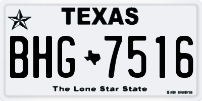 TX license plate BHG7516