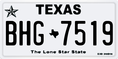 TX license plate BHG7519