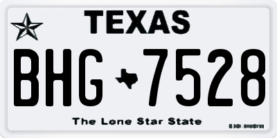 TX license plate BHG7528