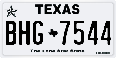 TX license plate BHG7544