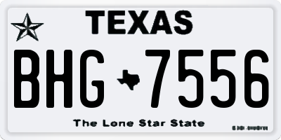 TX license plate BHG7556