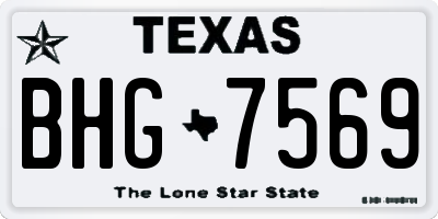 TX license plate BHG7569