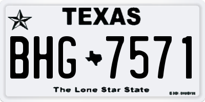 TX license plate BHG7571
