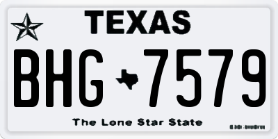 TX license plate BHG7579