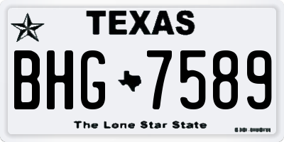 TX license plate BHG7589