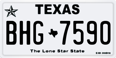 TX license plate BHG7590