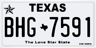 TX license plate BHG7591