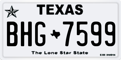 TX license plate BHG7599