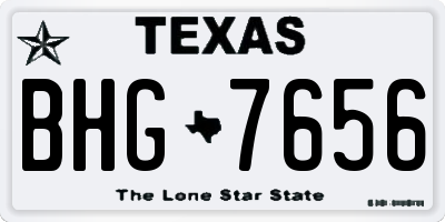 TX license plate BHG7656