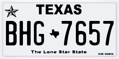 TX license plate BHG7657