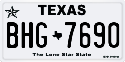 TX license plate BHG7690