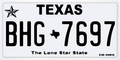 TX license plate BHG7697