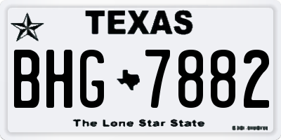 TX license plate BHG7882