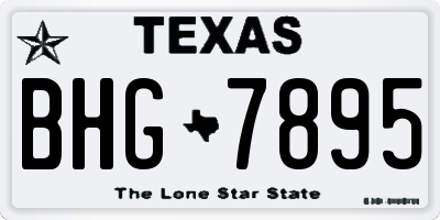 TX license plate BHG7895