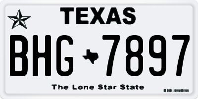 TX license plate BHG7897