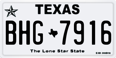 TX license plate BHG7916