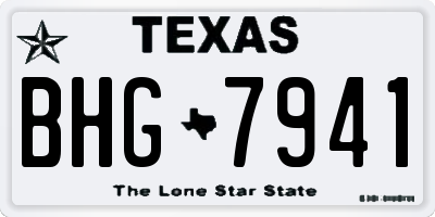TX license plate BHG7941