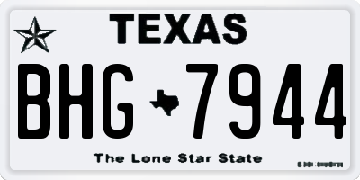 TX license plate BHG7944