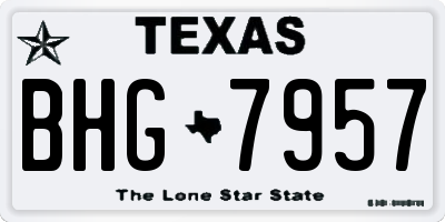 TX license plate BHG7957