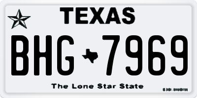 TX license plate BHG7969