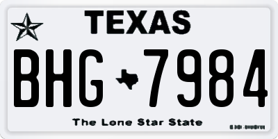 TX license plate BHG7984