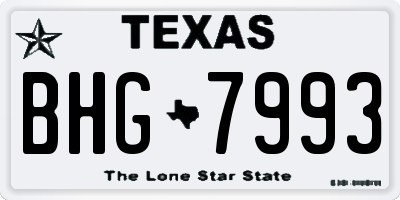 TX license plate BHG7993