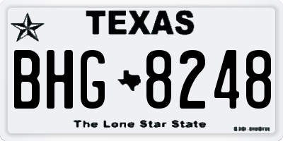TX license plate BHG8248