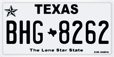 TX license plate BHG8262