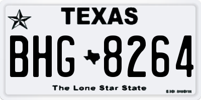 TX license plate BHG8264