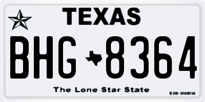 TX license plate BHG8364